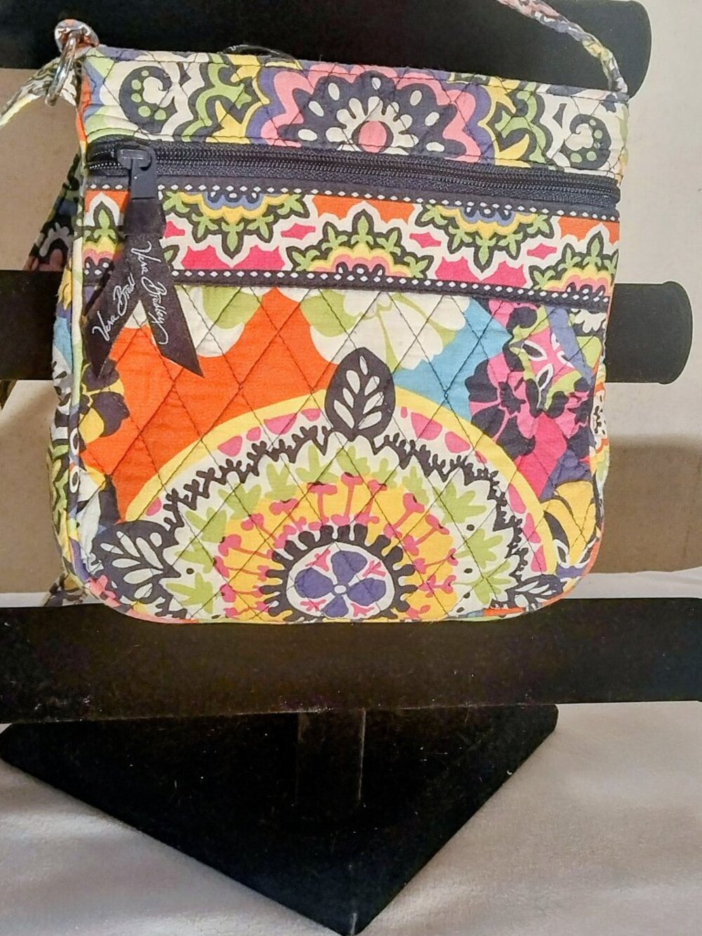 Vera Bradley Crossbody Adjustable Strap Shoulder Bag Rio Retired Floral Pattern